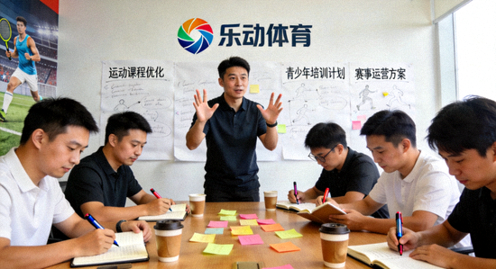 乐动体育团队在会议室进行头脑风暴讨论